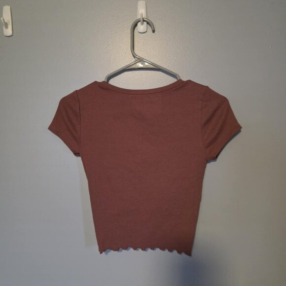 EUC Aeropostle Crop Top Deep Mauve Color - Picture 4 of 4